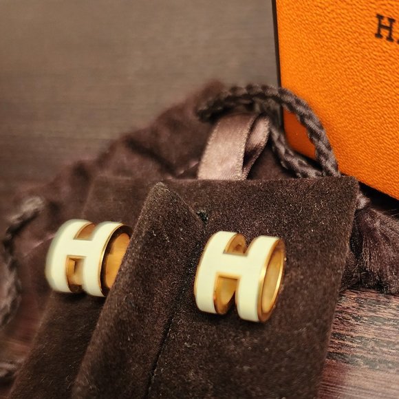 HERMES - POP H Earrings - Blanc - Picture 4 of 5